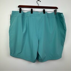 Zuda board athletic lightweight shorts plus size 5X Teal quick dry stretch NWT